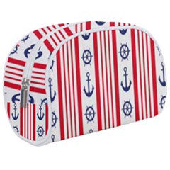 Nautical Papers Nautical Background Makeup Case (medium)