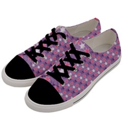 Abstract Pattern Geometry Gradient Men s Low Top Canvas Sneakers by Vaneshart