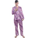 Abstract Pattern Geometry Gradient Men s Satin Pajamas Long Pants Set View1