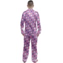 Abstract Pattern Geometry Gradient Men s Satin Pajamas Long Pants Set View2