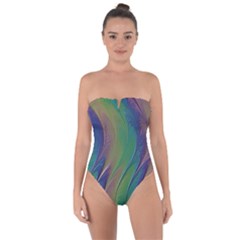 Texture Abstract Background Tie Back One Piece Swimsuit by Vaneshart