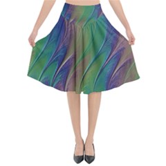 Texture Abstract Background Flared Midi Skirt by Vaneshart