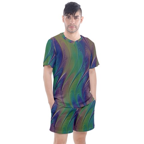 Texture Abstract Background Men s Mesh Tee And Shorts Set by Vaneshart