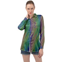 Texture Abstract Background Long Sleeve Satin Shirt