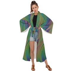 Texture Abstract Background Maxi Kimono