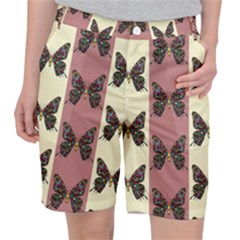 Butterflies Pink Old Old Texture Pocket Shorts by Vaneshart