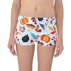 Pattern Pumpkins Autumn Reversible Boyleg Bikini Bottoms by Vaneshart