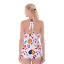 Pattern Pumpkins Autumn Boyleg Halter Swimsuit  View2