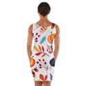 Pattern Pumpkins Autumn Wrap Front Bodycon Dress View2