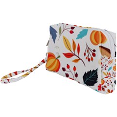 Pattern Pumpkins Autumn Wristlet Pouch Bag (small)