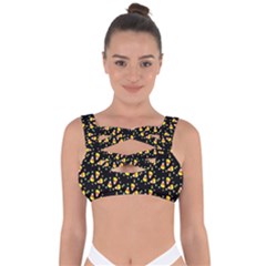 Abstract Pattern Bandaged Up Bikini Top