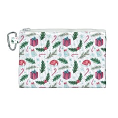 Christmas Background Canvas Cosmetic Bag (large)