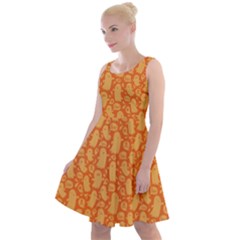 Halloween Background Knee Length Skater Dress