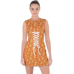 Halloween Background Lace Up Front Bodycon Dress