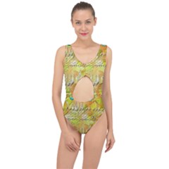 Texture Abstract Background Colors Center Cut Out Swimsuit by Vaneshart