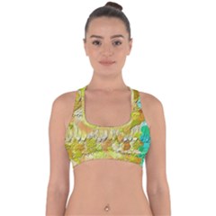 Texture Abstract Background Colors Cross Back Hipster Bikini Top 