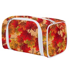 Wallpaper Background Autumn Fall Toiletries Pouch