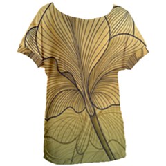 Leaves Design Pattern Nature Women s Oversized Tee by Vaneshart