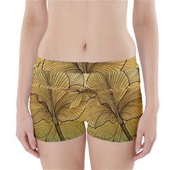 Leaves Design Pattern Nature Boyleg Bikini Wrap Bottoms by Vaneshart