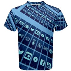 Apps Social Media Networks Internet Men s Cotton Tee by Vaneshart