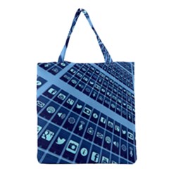 Apps Social Media Networks Internet Grocery Tote Bag by Vaneshart