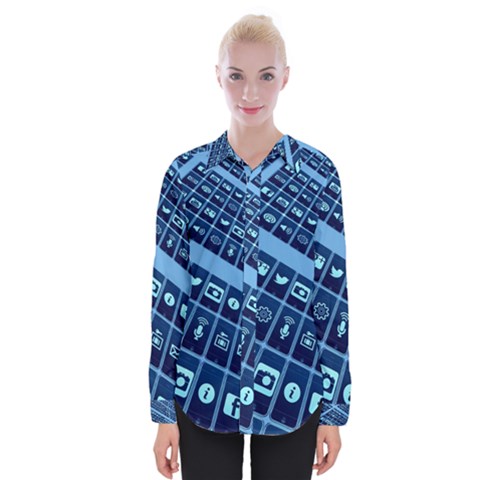 Apps Social Media Networks Internet Womens Long Sleeve Shirt by Vaneshart