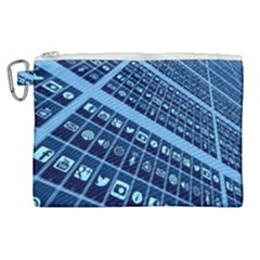 Apps Social Media Networks Internet Canvas Cosmetic Bag (xl) by Vaneshart