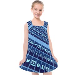 Apps Social Media Networks Internet Kids  Cross Back Dress by Vaneshart