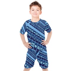 Apps Social Media Networks Internet Kids  Tee And Shorts Set by Vaneshart