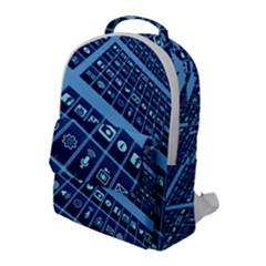 Apps Social Media Networks Internet Flap Pocket Backpack (large) by Vaneshart