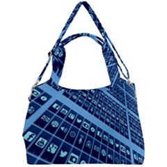 Apps Social Media Networks Internet Double Compartment Shoulder Bag by Vaneshart