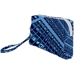 Apps Social Media Networks Internet Wristlet Pouch Bag (small)