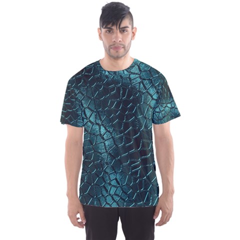 Texture Glass Network Glass Blue Men s Sports Mesh Tee by Vaneshart