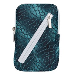 Texture Glass Network Glass Blue Belt Pouch Bag (large) by Vaneshart