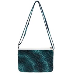 Texture Glass Network Glass Blue Double Gusset Crossbody Bag