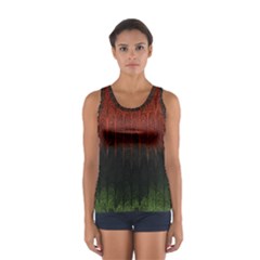 Texture Hatched Stamping Tissue Sport Tank Top  by Vaneshart