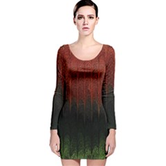 Texture Hatched Stamping Tissue Long Sleeve Velvet Bodycon Dress by Vaneshart