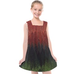 Texture Hatched Stamping Tissue Kids  Cross Back Dress by Vaneshart