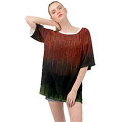 Texture Hatched Stamping Tissue Oversized Chiffon Top