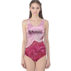 Liquid Marble Trending Abstract Paint One Piece Swimsuit by Vaneshart