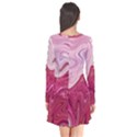 Liquid Marble Trending Abstract Paint Long Sleeve V-neck Flare Dress View2