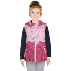 Liquid Marble Trending Abstract Paint Kids  Hooded Puffer Vest