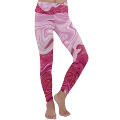 Liquid Marble Trending Abstract Paint Kids  Lightweight Velour Classic Yoga Leggings by Vaneshart