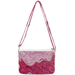 Liquid Marble Trending Abstract Paint Double Gusset Crossbody Bag