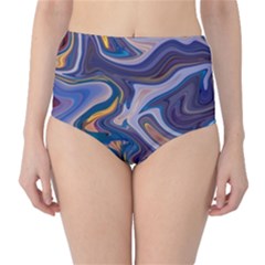 Liquid Marble Background Classic High-waist Bikini Bottoms