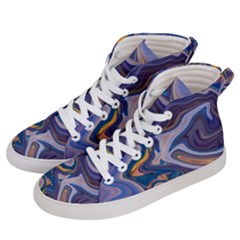 Liquid Marble Background Women s Hi-top Skate Sneakers by Vaneshart