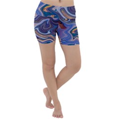 Liquid Marble Background Lightweight Velour Yoga Shorts by Vaneshart