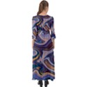 Liquid Marble Background Button Up Maxi Dress View2