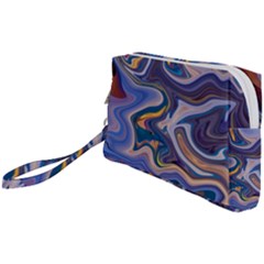 Liquid Marble Background Wristlet Pouch Bag (small)