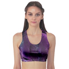 Abstract Form Pattern Texture Sports Bra by Vaneshart